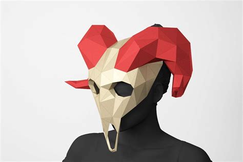 The Ram Skull Mask Is A Diy Papercraft Template That Lets You Create A