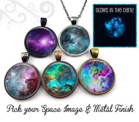 Glow In The Dark Galaxy Necklace Nebula Necklace Galaxy Pendant