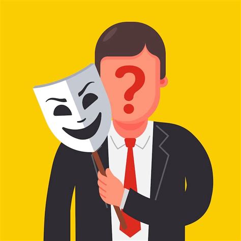 Premium Vector A Person Hides His Identity Under A Mask Mysterious Man