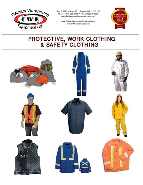 Cwe Protective Work And Safety Clothing By Calgary Warehouse Equipment