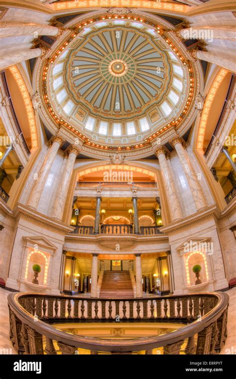 A View Of The Beautiful Rotunda Inside The Mississippi State Capitol In