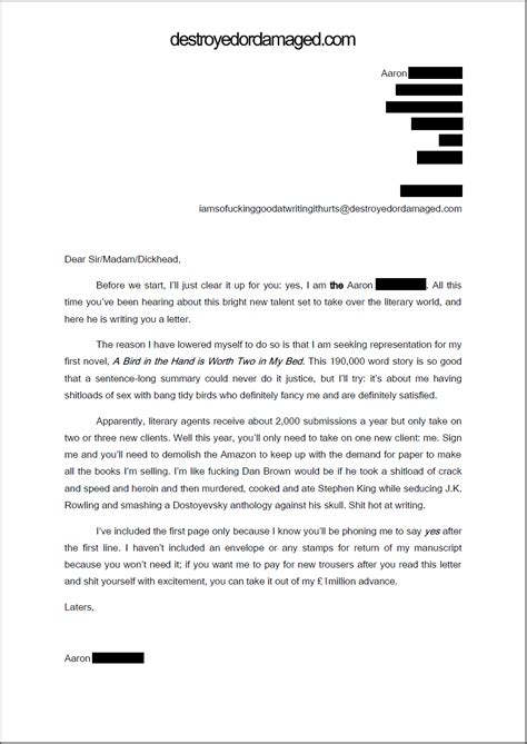 Getting a Literary Agent - destroyedordamaged