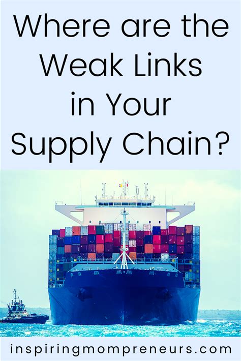 Weak Links In Your Supply Chain Inspiring Mompreneurs