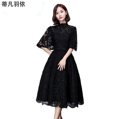 Woman Dress Prom Dresses 2018 New Arrival Medium Length Hollow Out Lace