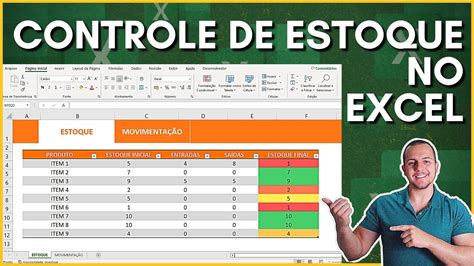 Planilha de Controle de Estoque no Excel Entradas e Saídas de