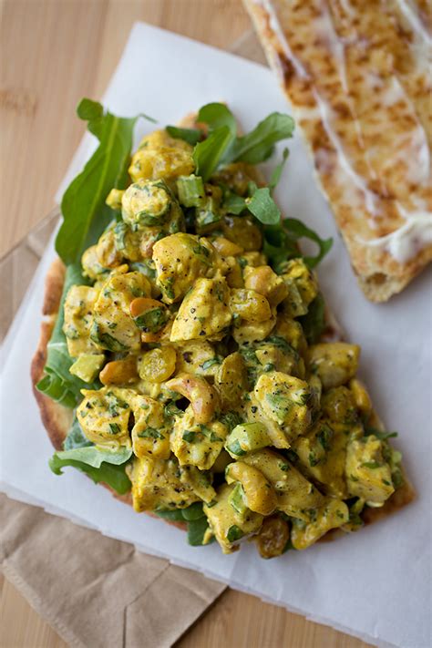Slowly add a small amount of the curry mixture to the chicken, combining well. Sweet & Lightly Spicy Curried Chicken Salad Sandwich on ...