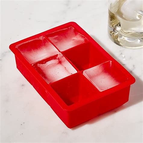 Jumbo Red Silicone Ice Cube Tray Crate And Barrel