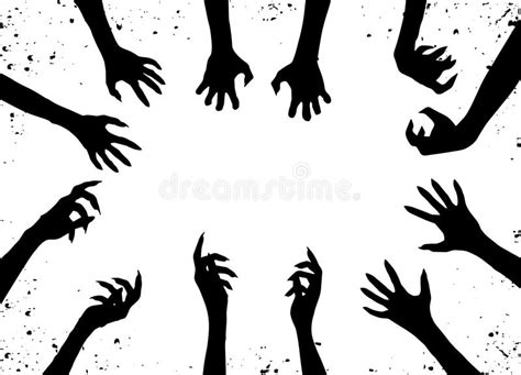 zombie hand silhouette clip art design vector stock vector illustration of cruel creepy