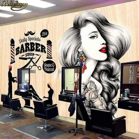 Beibehang Custom Photo Wallpaper Murals Hairdressing Salon