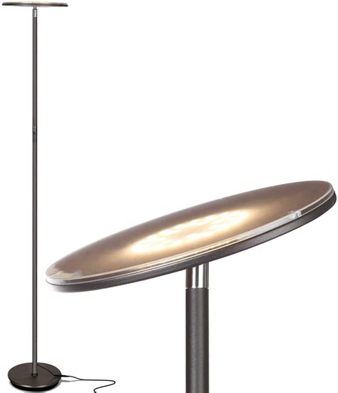 Brightech sky led torchiere super bright. Brightech Sky LED Torchiere Super Bright Floor Lamp - Contemporary, High Lumen Light for Living ...