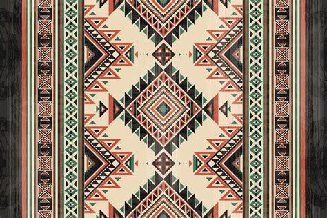 Native American Indian Ornament Pattern Geometric Ethnic Textile