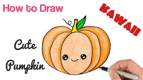 How To Draw A Pumpkin Easy Cute Fat One Blogosphere Photo Galery