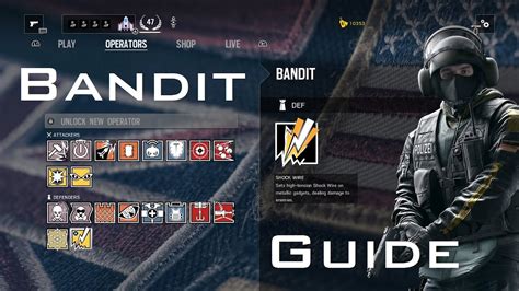R6 Siege Operator Guide Bandit Youtube