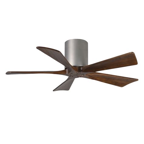Hugger ceiling fans are ideal for rooms with lower ceilings. Matthews Irene 42-in Brushed Nickel Indoor/Outdoor Flush ...