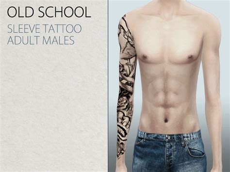 Sims4 Mormosims Old School Sleeve Tattoo Симс 4 Симс и Игры