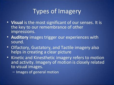 Types Of Imagery In Poetry