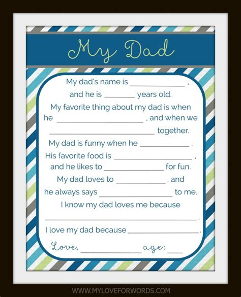 Free Printable For Dad