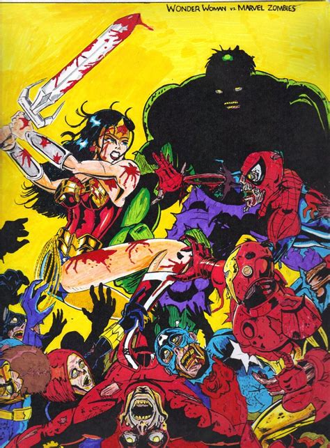 Wonder Woman Vs Marvel Zombies By Gagex07 On Deviantart Marvel