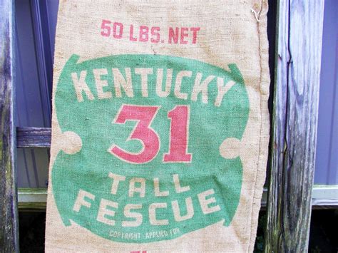 Vintage Kentucky 31 Burlap Sack Feed Sack Seed Sack 50 lb 
