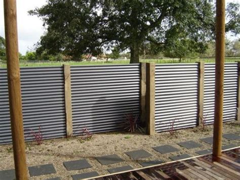 The fence makes use of industrial corrugated metal. The 25+ best Corrugated metal fence ideas on Pinterest ...