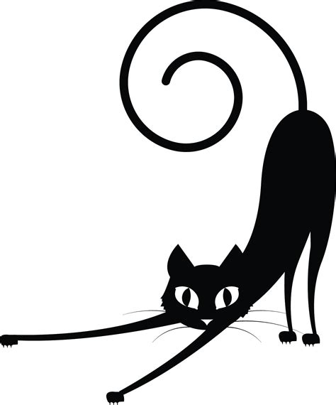 Black Cat Halloween Silhouette At Getdrawings Free Download