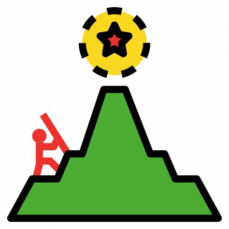 Attempt Effort Endeavor Exertion Goal Hiking Icon Download On