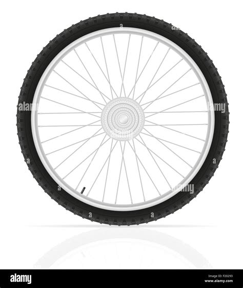 Bicycle Wheel Vector Illustration Isolated On White Background Stock