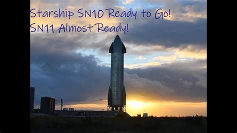 Starship sn10 will be attempting a medium altitude test flight (~10 km). SpaceX Starship SN9, SN10 ready BN1 Stacking Lots of spy Sat launch - YouTube