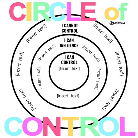 Circle of control worksheet for kids