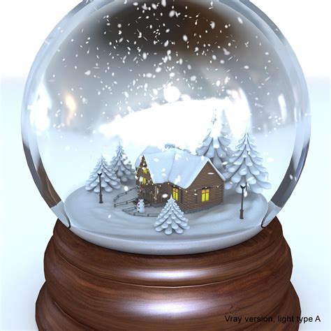 3d Model Of Snow Globe Animations