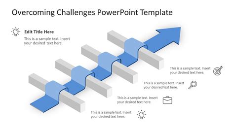 4 Step Overcoming Challenges Powerpoint Template Slidemodel