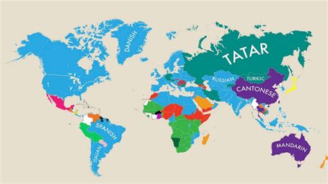 Map Shows Second Most Popular Language In Every Country The Language