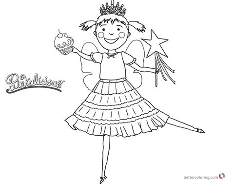 Get hold of these coloring sheets that are filled up with images of the little girl from pinkalicious and offer them to your kid. Pinkalicious Coloring Pages Dancing with Cupcake - Free ...