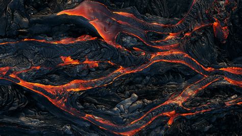 Free Download Hd Wallpaper Red Lava Digital Wallpaper Nature