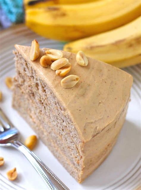 Healthy Banana Cake With Peanut Butter Frosting Gluten Free
