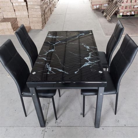 Jual Meja Makan Importa Dt Pevita Meja Makan Kaca Marble Dining Table