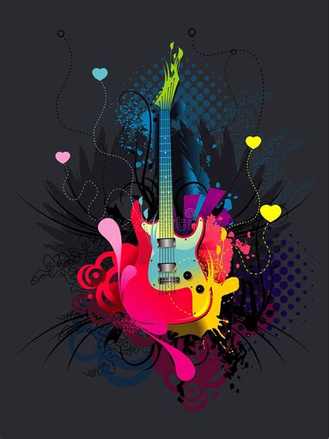 Guitar Abstract Stock Vector Illustration Of String 18011091