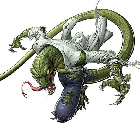 Le Lizard In Marvel Spiderman Marvel Animation Comic Villains