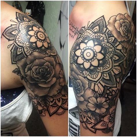 See more ideas about cool t shirts, t shirt, shirts. Image result for mandala flower half sleeve | Mandala ...