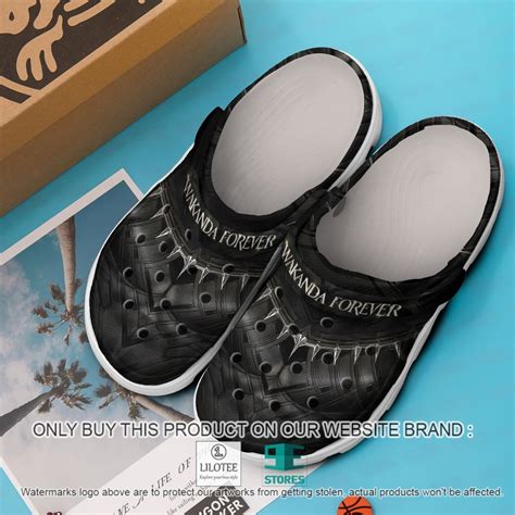 Wakanda Forever Black Panther Crocs Crocband Shoes Limited Edition