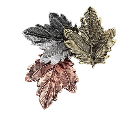 Autumn Leaves Brooches Pins Jewelry 82 Collars For Women Vintage