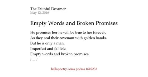 More images for empty words broken promises quotes » Empty Words and Broken Promises by The Faithful Dreamer ...