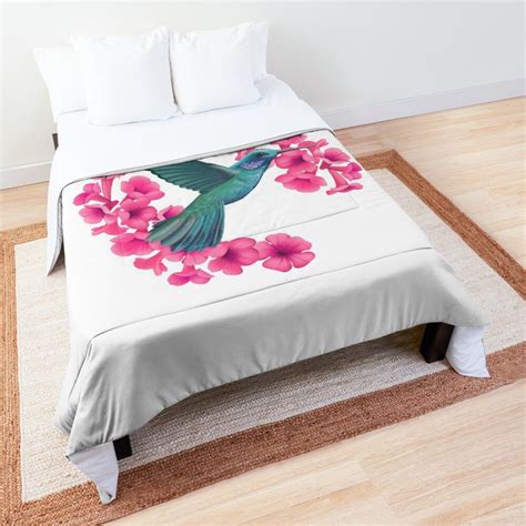 Hummingbird And Flowers Comforter By Veevie Funky Bedroom Dorm Bedding Make Your Bed