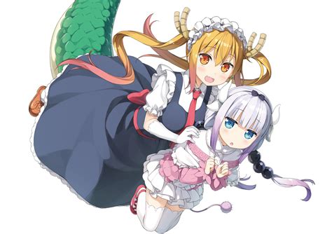 wallpaper chibi kobayashi san chi no maid dragon kamu