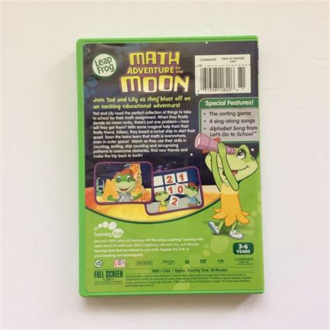 Leap Frog Math Adventure To The Moon Learning Dvd Video Math Skills