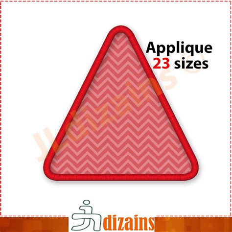 Triangle Applique Embroidery Design Triangle Embroidery Etsy