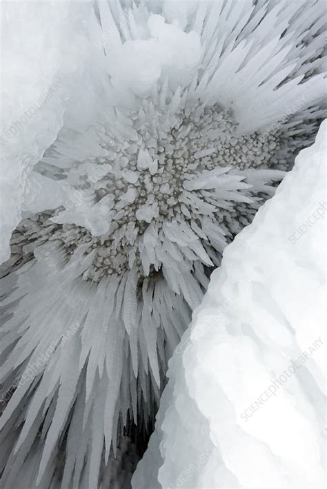 Cave Icicles Lake Baikal Russia Stock Image C0194332 Science