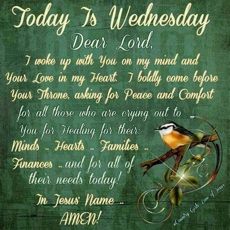 Today Is Wednesday Dear Lord Good Morning Wednesday Happy Wednesday