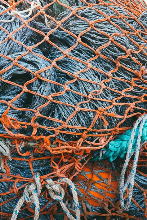 Pile Of Commercial Fishing Nets By Stocksy Contributor Rialto Images