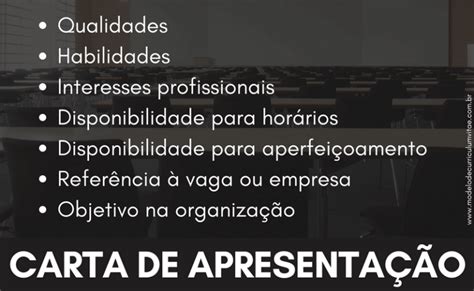 Carta de Apresentação  Modelo Curriculum Vitae Pronto